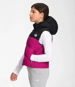 The North Face Girl's Reversible North Down Hooded Vest